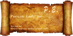 Percze Emőke névjegykártya